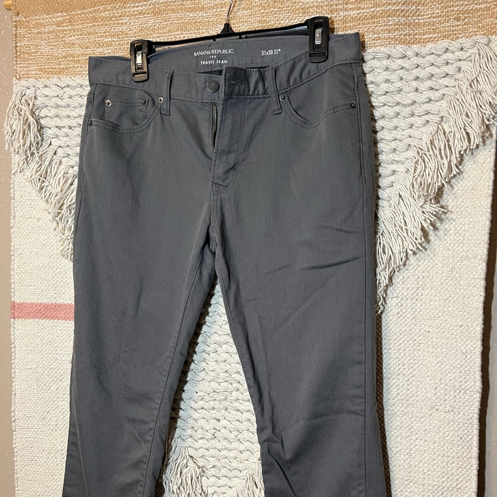 Banana republic mens grey travel jean